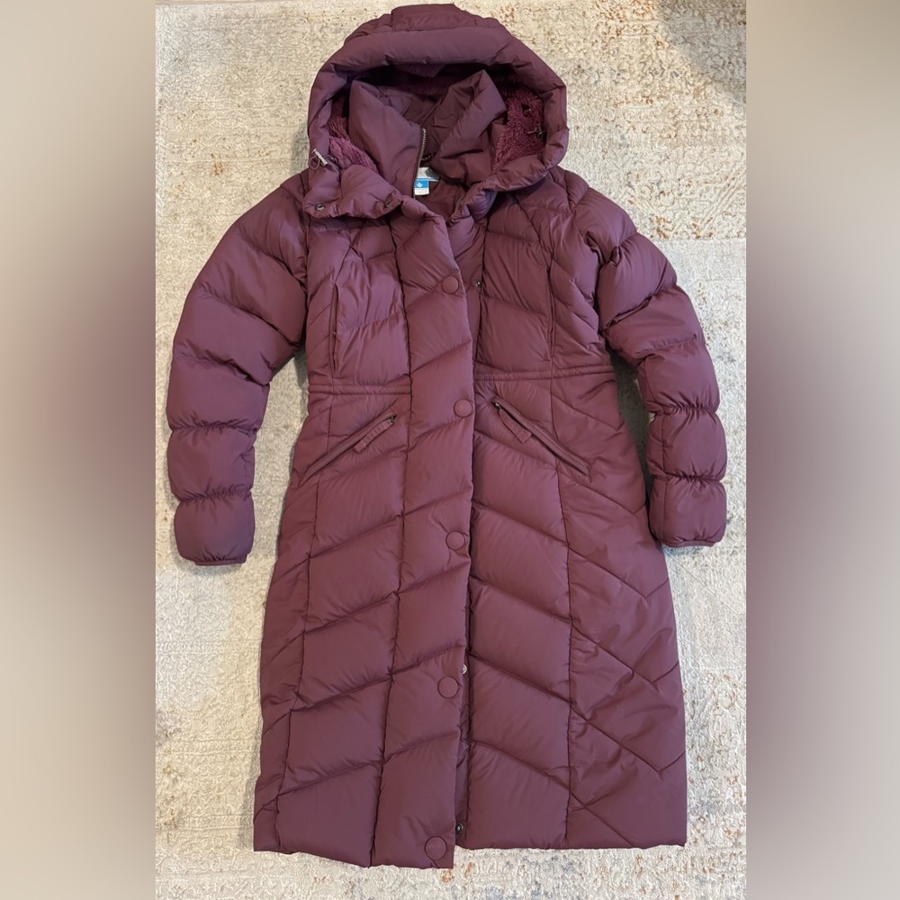 Women's Columbia Burgundy Puffer Coat